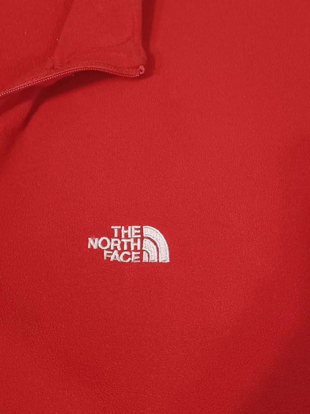 The North Face TKA 100 Fleece Pullover Mens Large Red 1/4 Zip Lightweight Jacket